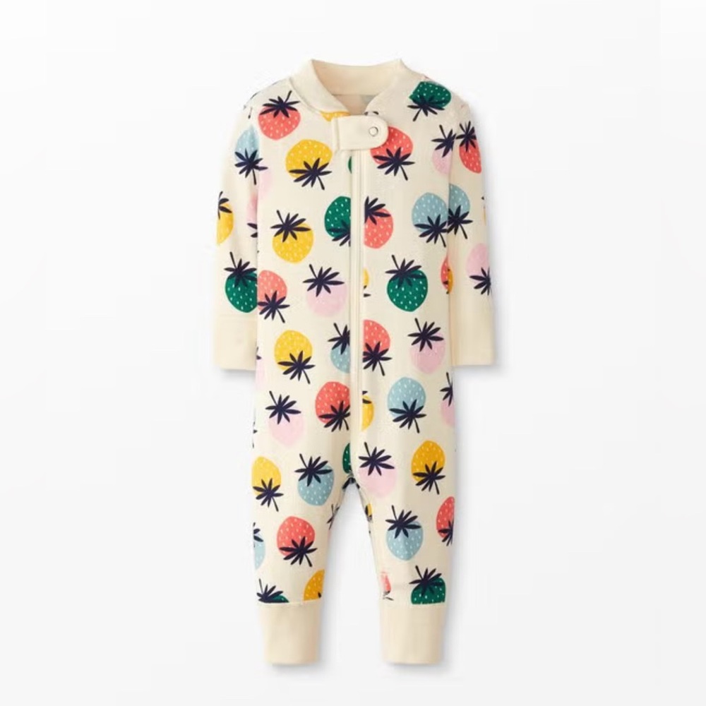 Hanna Andersson Multicolor Fruit Print Kids Footie